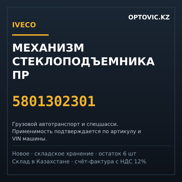 Механизм стеклоподъемника пр IVECO 5801302301